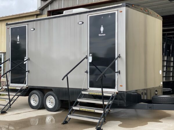 2 Station VIP Portable Restrooms Trailer